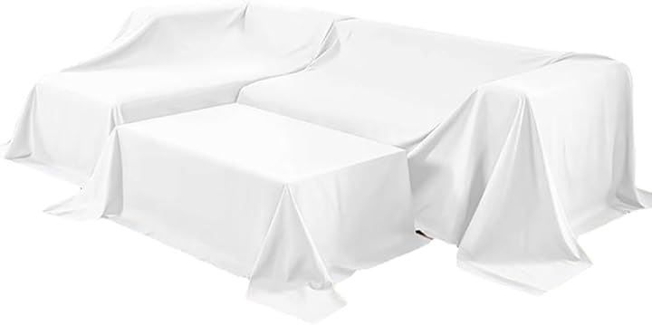 Micopuella(ミコプエラ) 大判マルチカバー 埃よけカバー ベッドカバー ソファカバー 家具 ほこりよけ布 3x.2.4(ホワイト，  3x2.4)