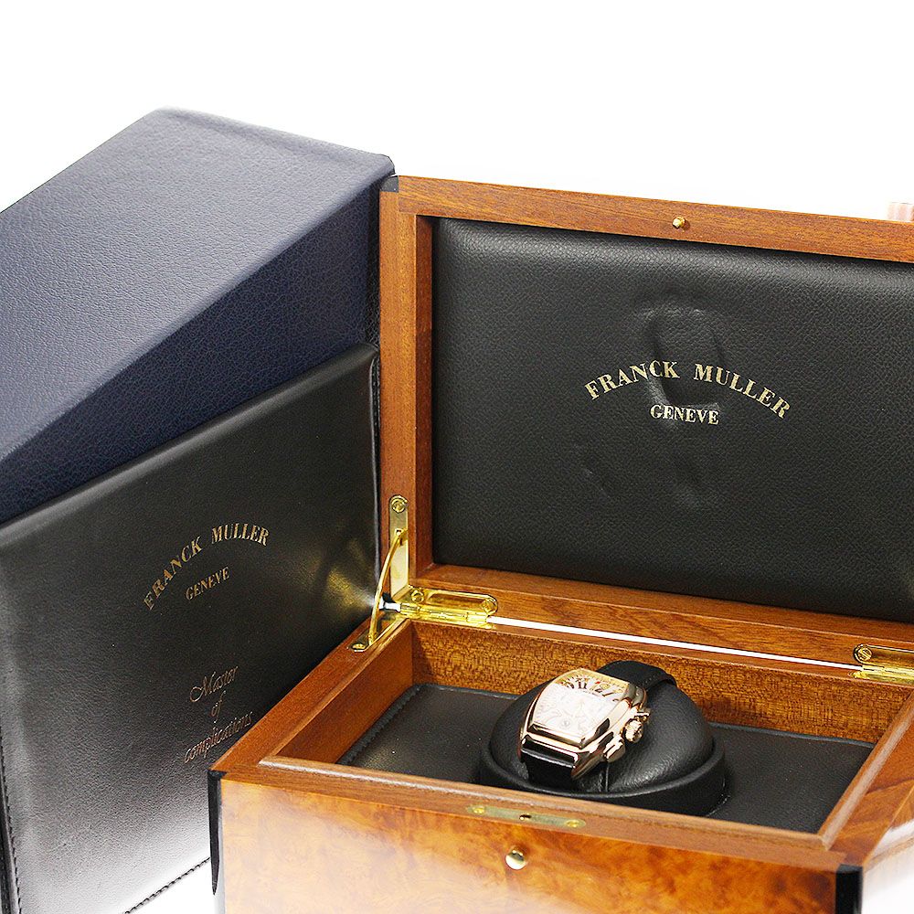 フランクミュラー FRANCK MULLER 8002CC コンキスタドール K18PG 自動巻き メンズ 良品 箱付き_754667