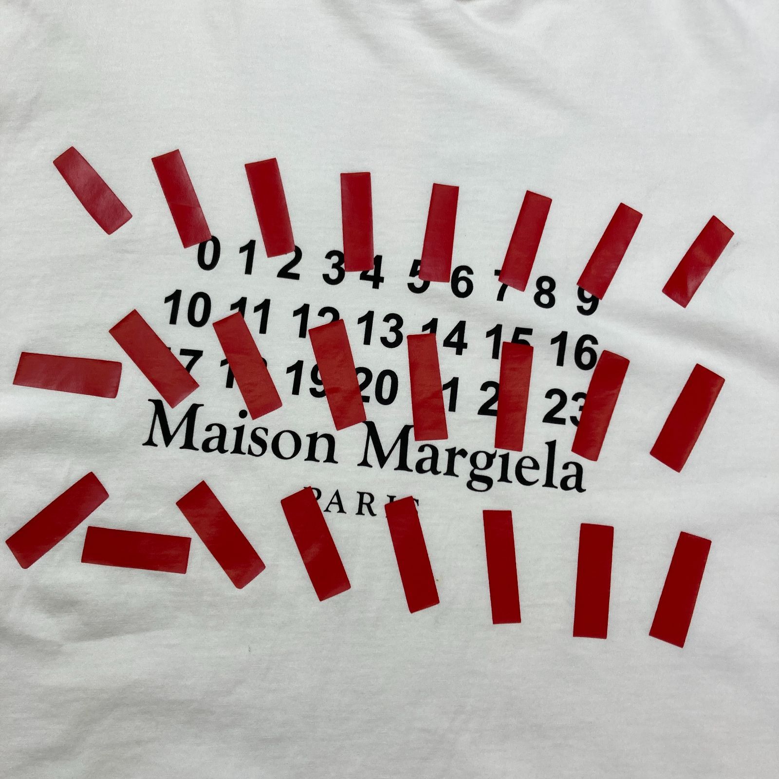 メゾンマルジェラ Maison Margiela 21ss カレンダータグ プリント Tシャツ カットソー 白タグ オーバーサイズ 46 白 ホワイト  メンズ PAWNSHOPRiZ パウンショップリズ - メルカリ