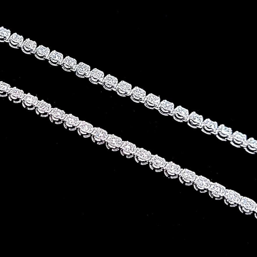 最高級！D SI 3ct ダイヤモンド K18 WG テニス ネックレス 鑑 - メルカリ 