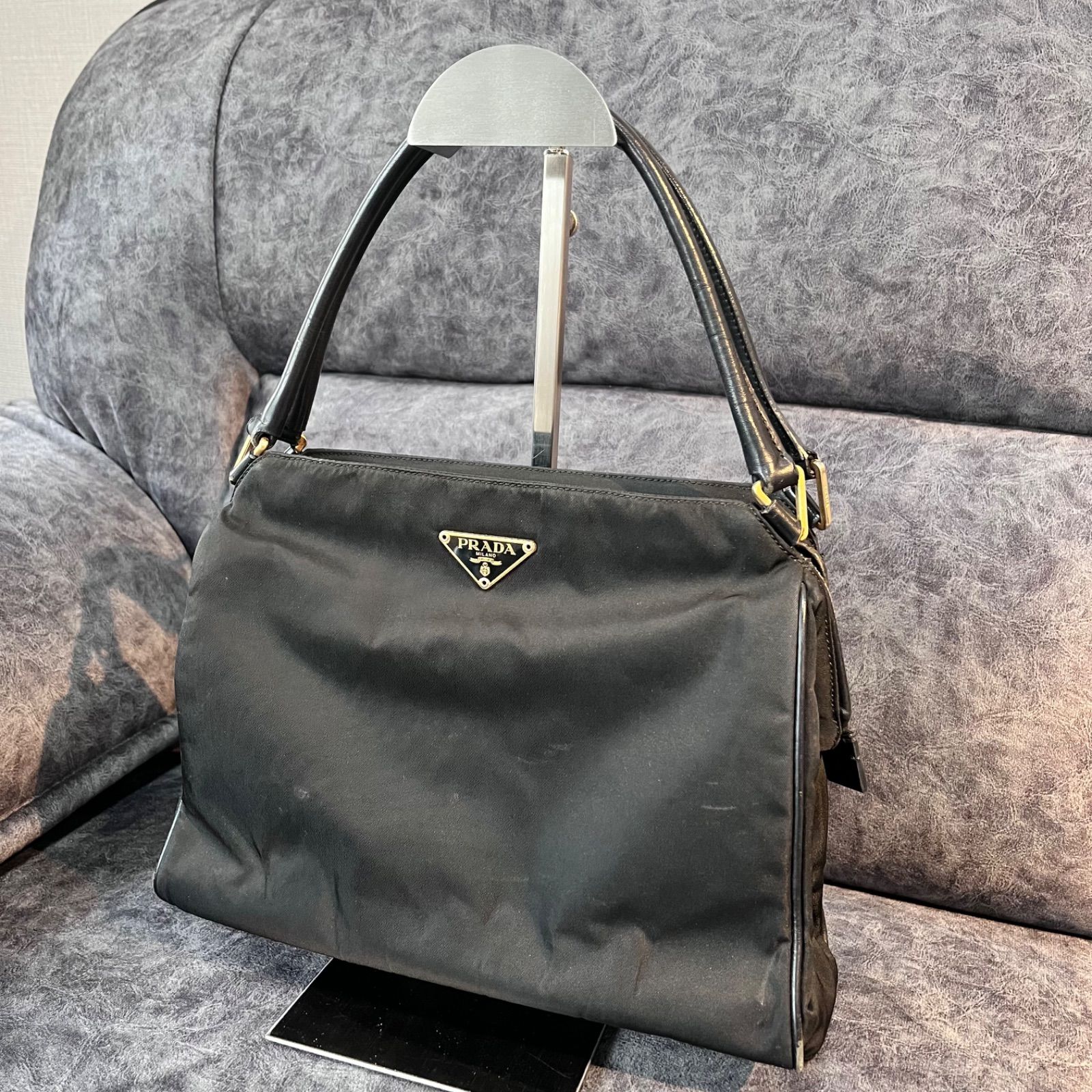 PRADA プラダ 三角ロゴ トートバッグ ナイロンレザーバッグ 【公式通販】