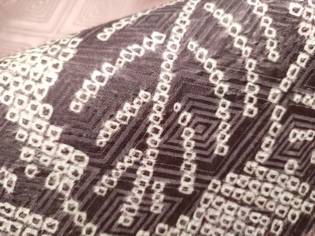 平和屋着物○九寸名古屋帯 絞り 舞葉文 正絹 逸品 CAAY2634hy