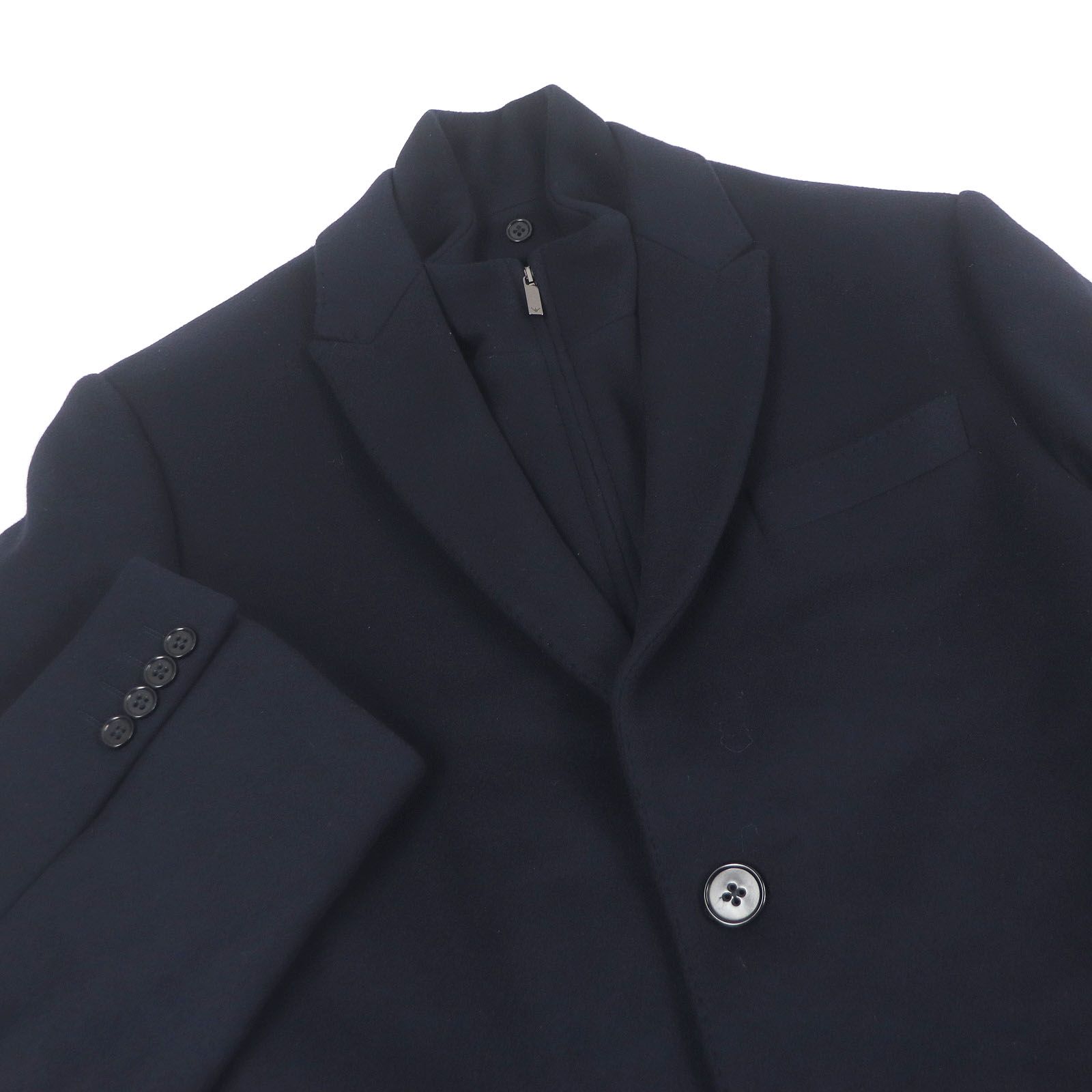 エンポリオアルマーニ ネイビー チェスターコート