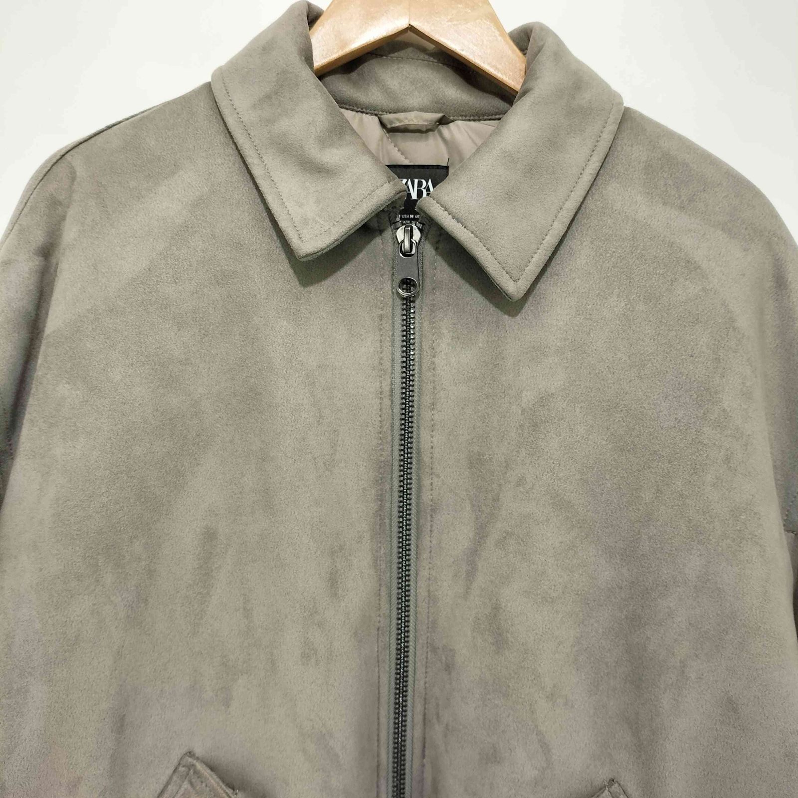 ザラ ZARA フェイクスエード ボンバージャケット メンズ import