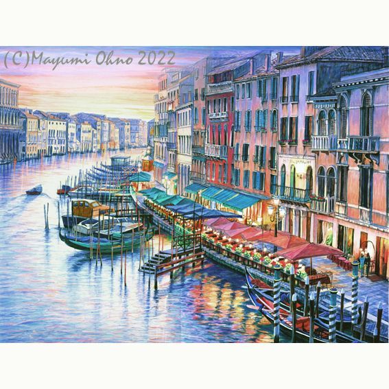 アメリカで版画化☆イタリア 安い ベネチア ベニス 版画 風景画 絵画
