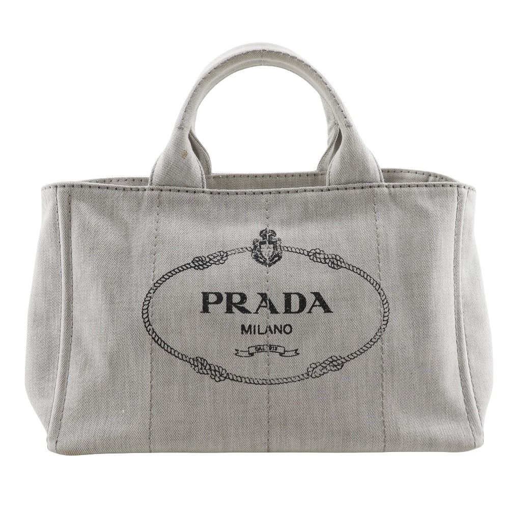 PRADA】プラダ カナパ 三角ロゴプレート 1BG439 デニム ライト