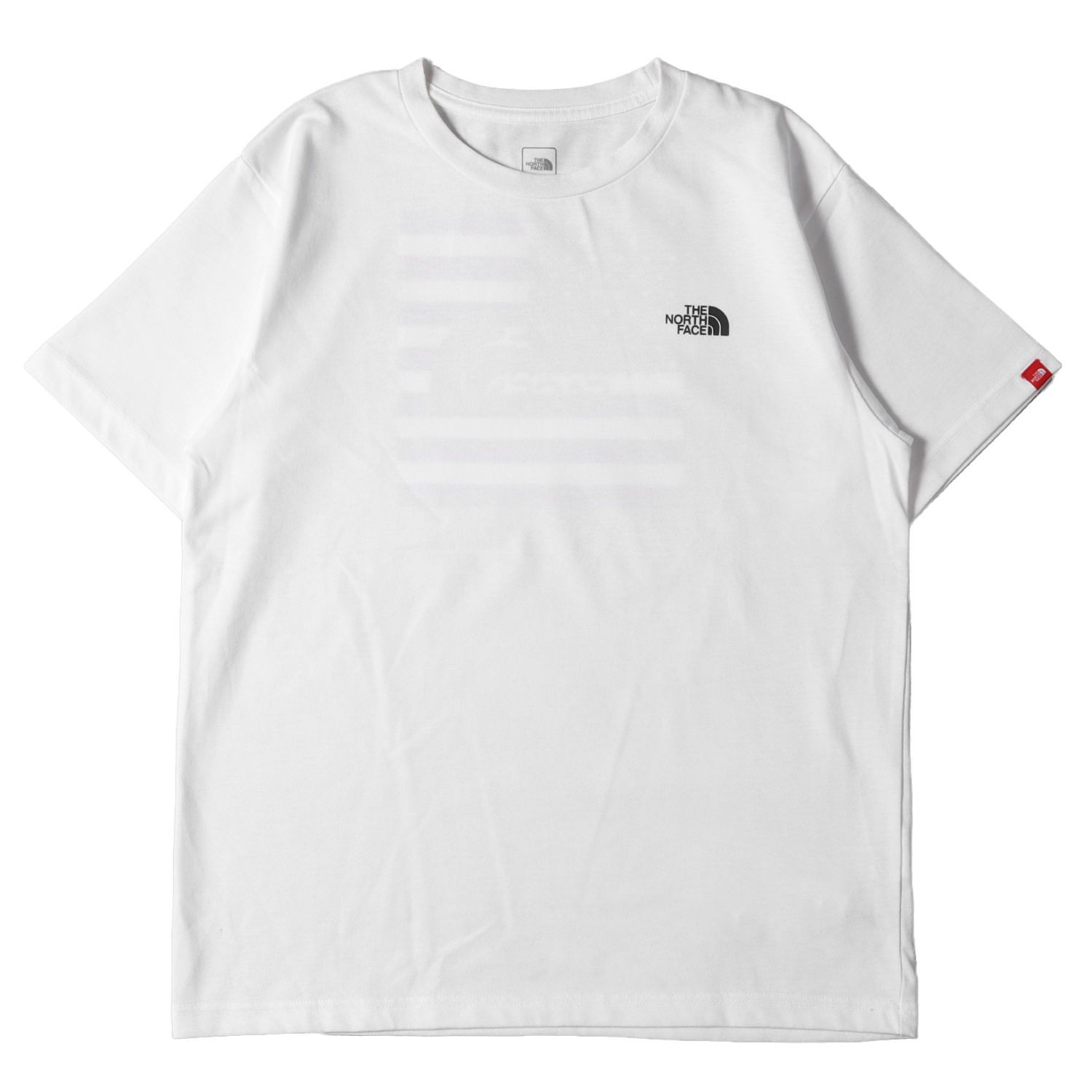 THE NORTH FACE ザ ノースフェイス Tシャツ サイズ:L ナショナル フラッグ ポリ コットン 半袖 S/S National Flag Tee NT32053 ホワイト 白 トップス カジュアル ブランド アウトドア