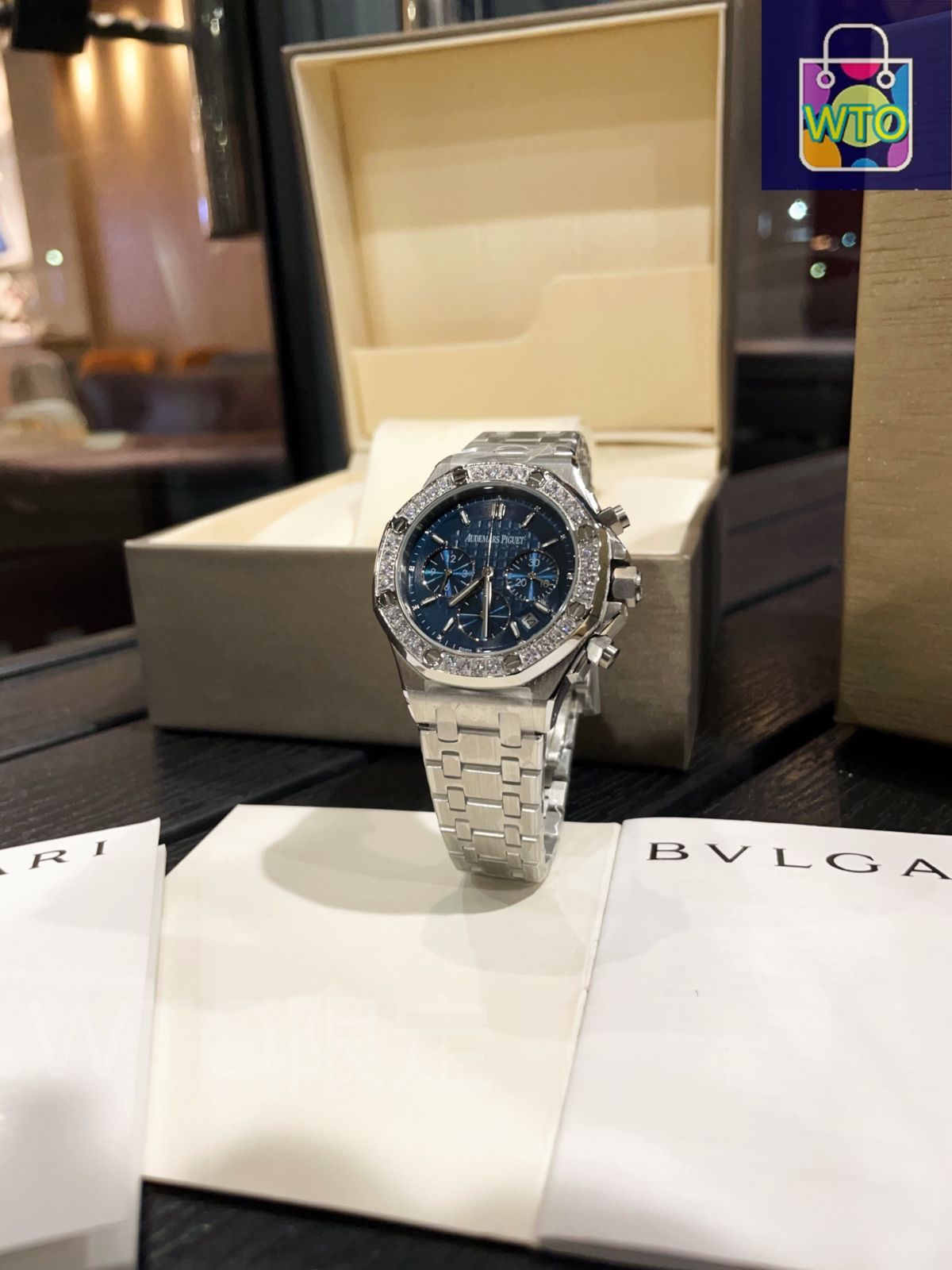 AP オーデマ ピゲ Audemars Piguet ロイヤルオーク レディース ダイヤモンドベゼル& クォーツ 37mm オリジナルブレスレット付| | -WTO輸入2