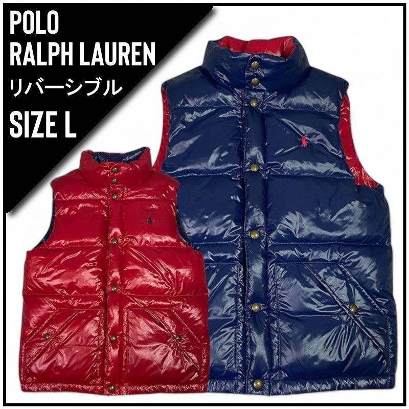 Polo Ralph Lauren リバーシブルダウンベスト　L 楽天市場】POLO Ralph Lauren Men's Leather York Reversible