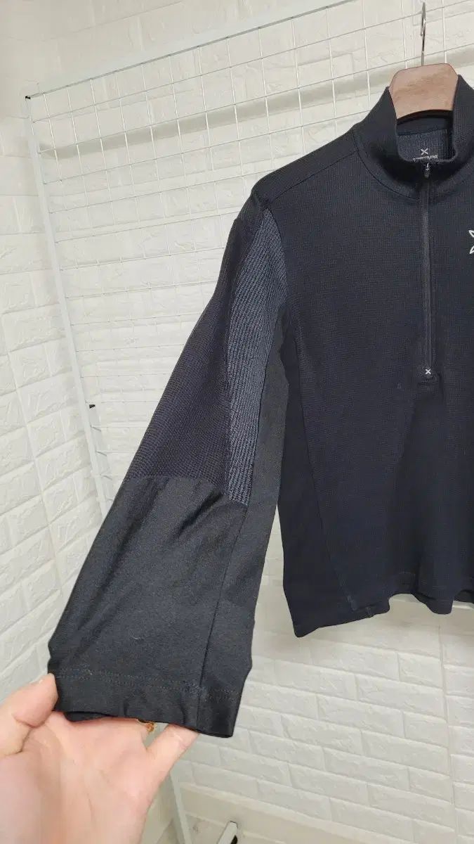 機能性スパンデックス ハーフジップアッププルオーバー