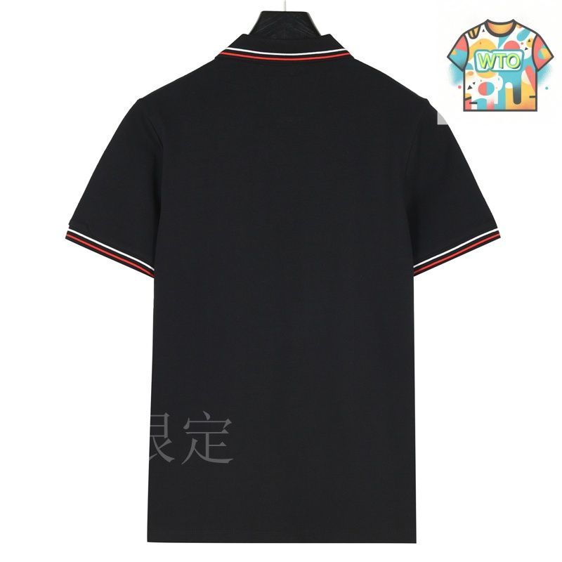PRADA ストライプ ポロシャツ 黒白 今日特価】Prada プラダ 25SS カラーブ lock ストライプ 胸刺繍