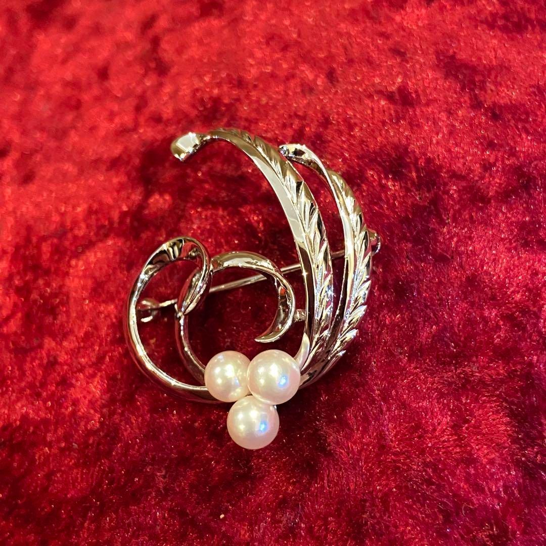 SV シルバー 美品 TASAKI タサキ 田崎 パール 本真珠 ブローチ - メルカリ