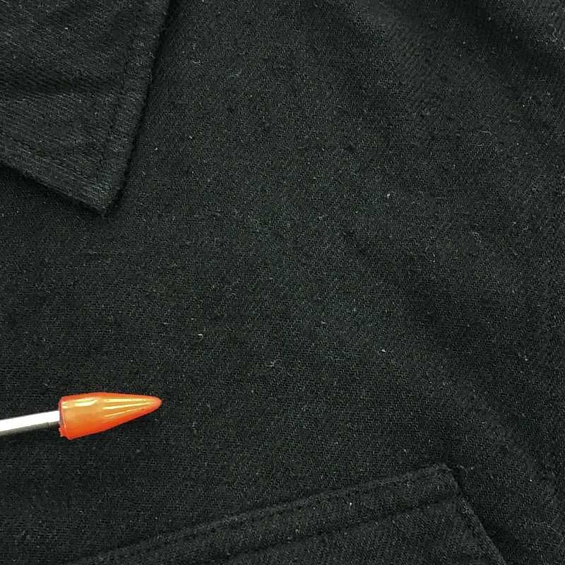 SHINYA / シンヤ | pitohui black cotton silk flannel / コットン 