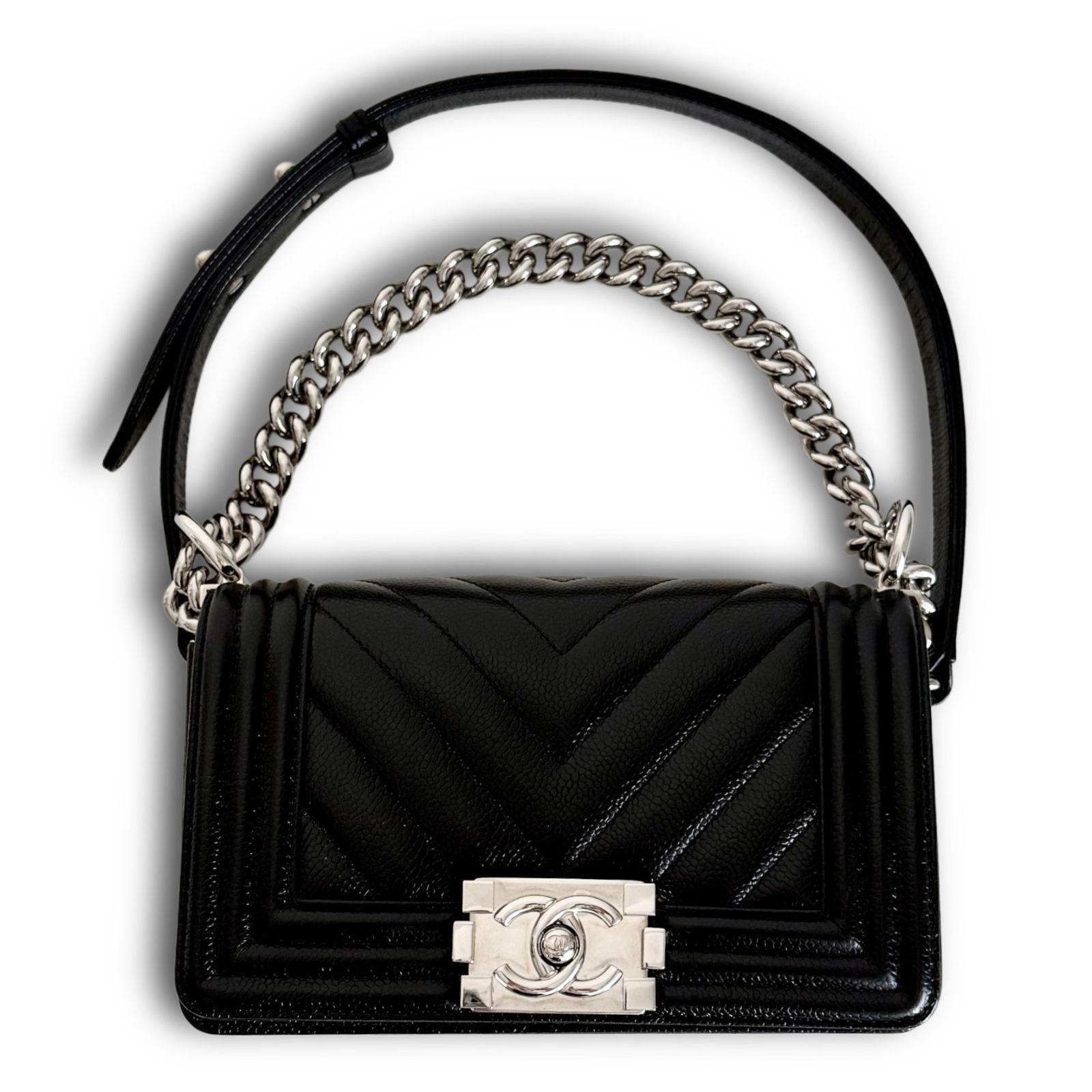 極美品】シャネル ボーイシャネル BOY CHANEL 20 スモール ブラック 
