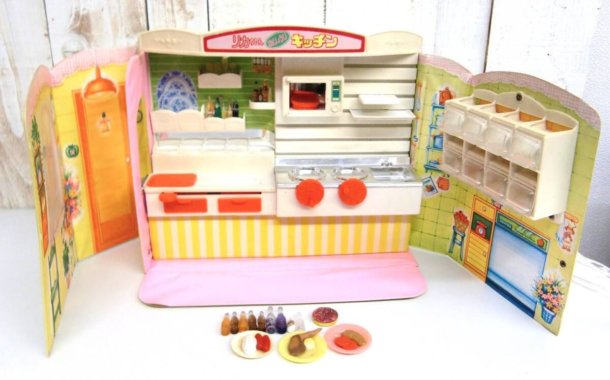 ●レトロ ＊TAKARA タカラ ＊リカちゃんのおりょうりキッチン おいしいごちそうできたかな＊ドールハウス ごっこ遊び おもちゃ 玩具