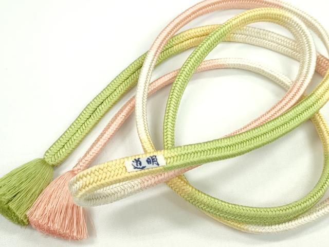 平和屋本店□極上 有職組紐道明 帯締め 冠組 唐衣 金糸 宮内庁御用  