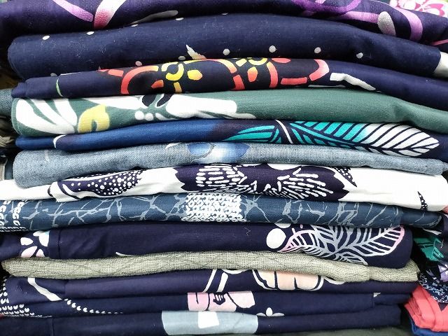 平和屋本店□浴衣 まとめて 45点 蝶 蜻蛉 花柄 撫子 桔梗 百合 Kansai  