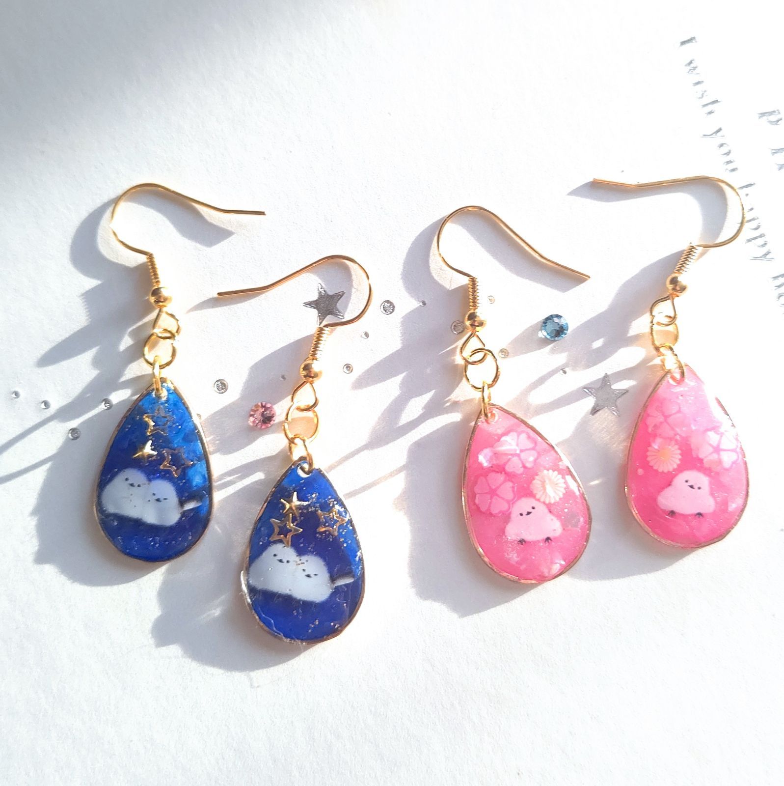 No.231 ハンドメイド ピアス 2ペアセット - メルカリ