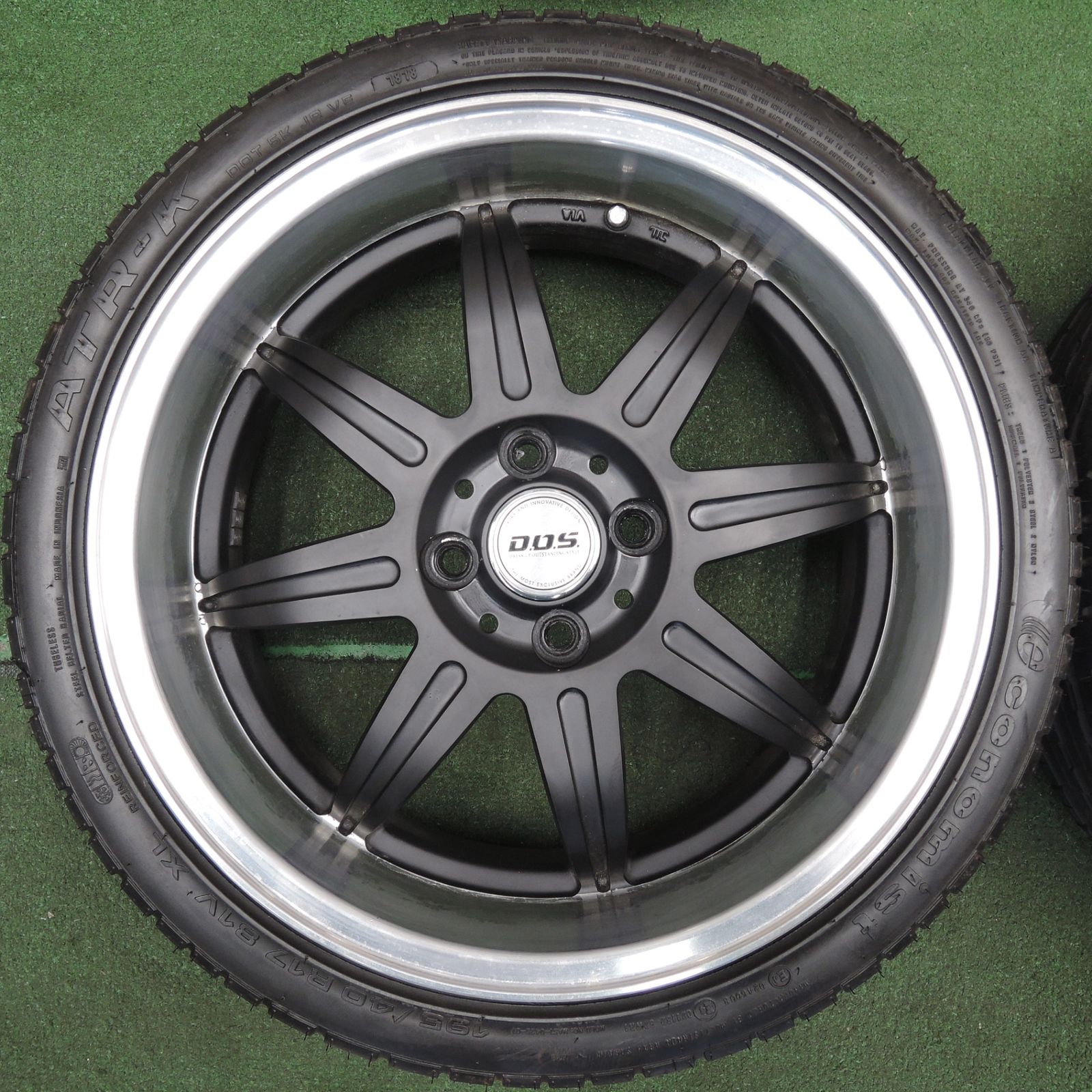 美品【送料込み】4本セット195/40R17 甘辛 PCD100 アルミホイール