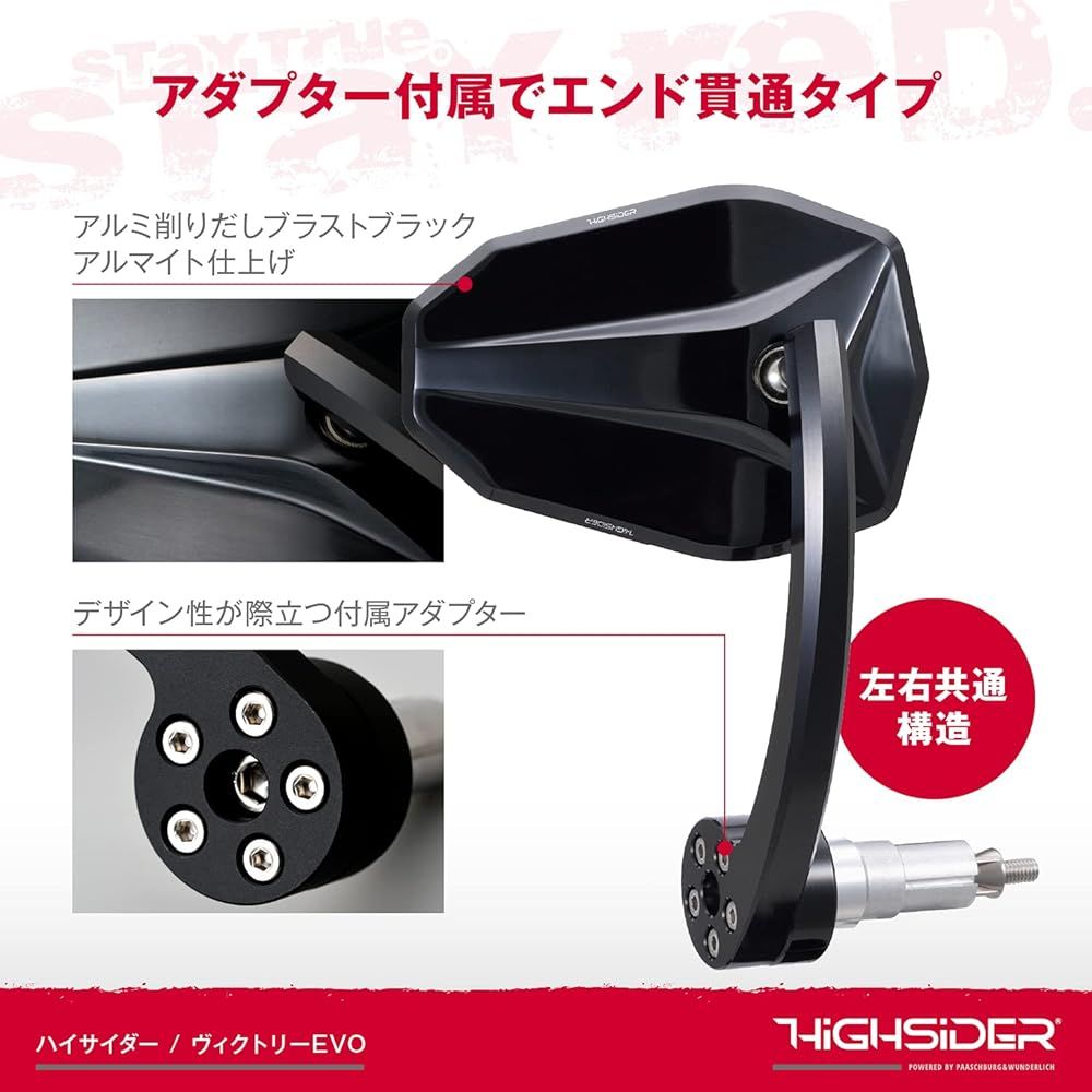 バーエンドミラー アダプター付属