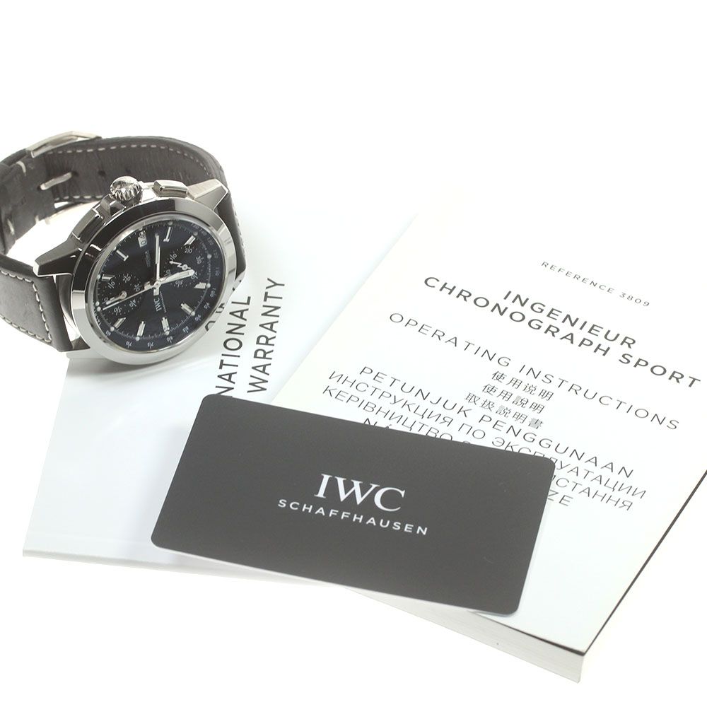 IWC IWC SCHAFFHAUSEN IW380901 インヂュニア クロノグラフ ​スポーツ フライバッククロノグラフ 自動巻き メンズ保証書付き_841614  - メルカリ