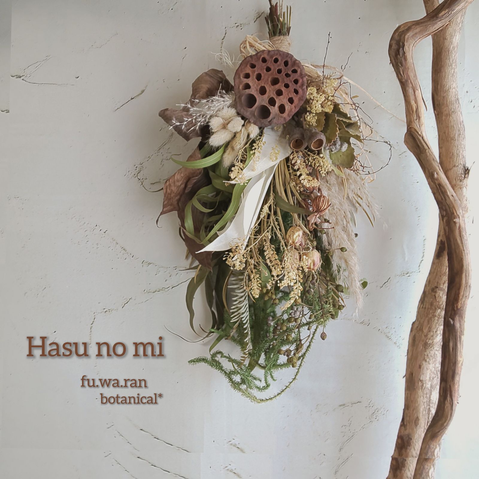 専用＊サルフレア＆ハス ドライフラワースワッグ