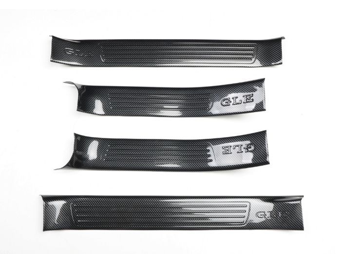 メルセデス ベンツ GLEクラス W166 2015-2019年 スカッフプレート サイドガーニッシュ 4P ブラバスロゴ ABS