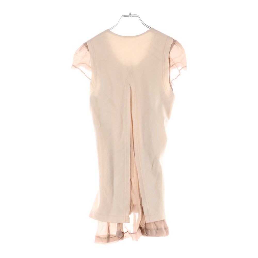 COMME des GARCONS コムデギャルソン 94SS ドッキング ノーカラー バックスリット チェニック ワンピース ベージュ GB-100020 AD1993 レディース