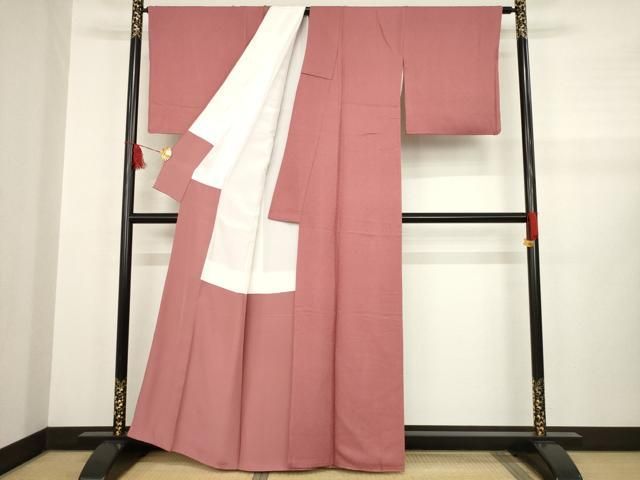 平和屋着物●上質な色無地　蘇芳香色　正絹　逸品　AABA9449ck 平和屋着物○上質な色無地 蘇芳香色 正絹 逸品 AABA9449ck 香色色