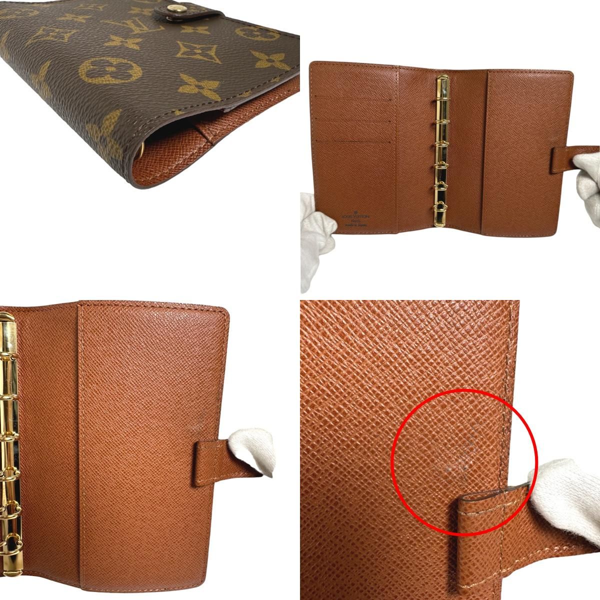 ルイヴィトン R20005 モノグラム 手帳ケース アジェンダPM 手帳カバー LOUIS VUITTON ブラウン