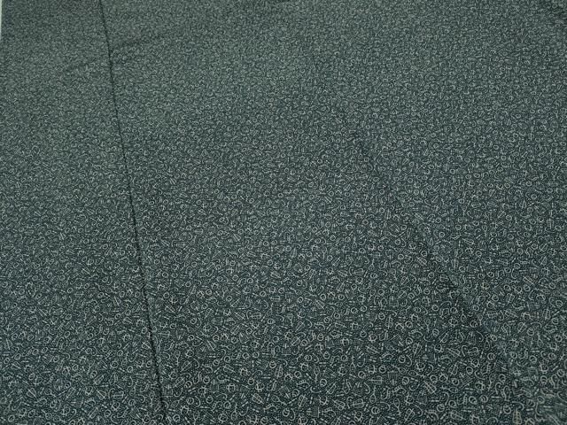 平和屋着物▽江戸小紋 単衣 京友禅 宝尽くし文 反端付き 正絹 逸品