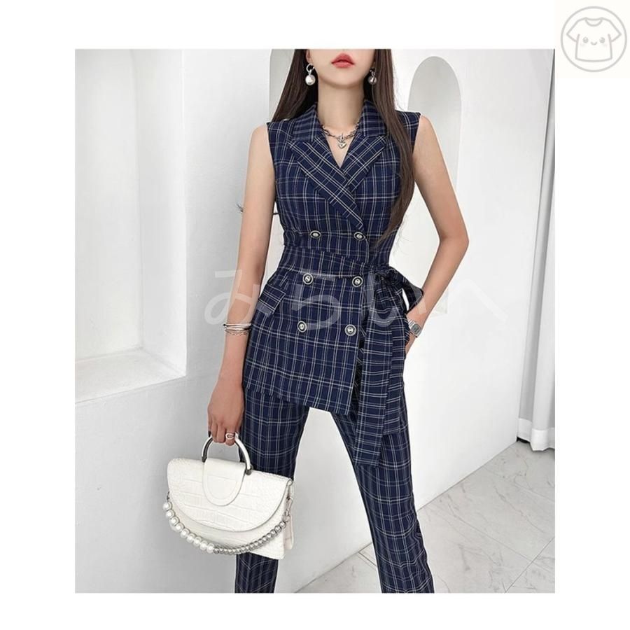 パンツスーツ スーツ 韓国 風 セット 大人 きれいめ オフィススーツ ブラック 黒 シンプル タイト 着痩せ お呼ばれ ミドル丈 パーティドレ