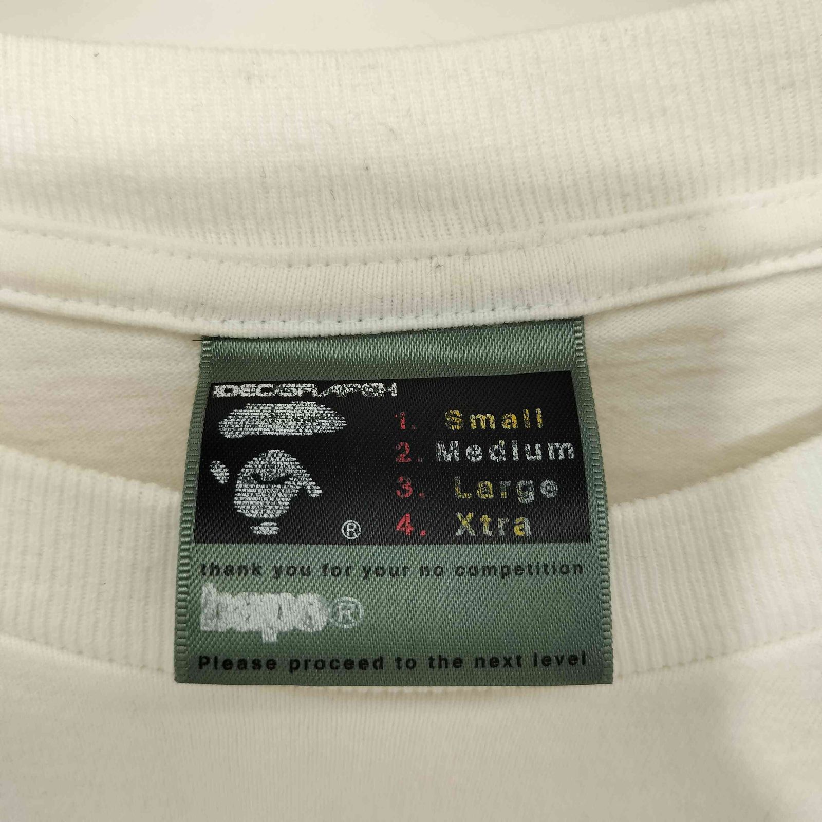 90s初期タグA BATHING APE BAPEエイプロンTシングルステッチ白 90s初期タグA BATHING APE BAPEエイプロンTシングルステッチ白