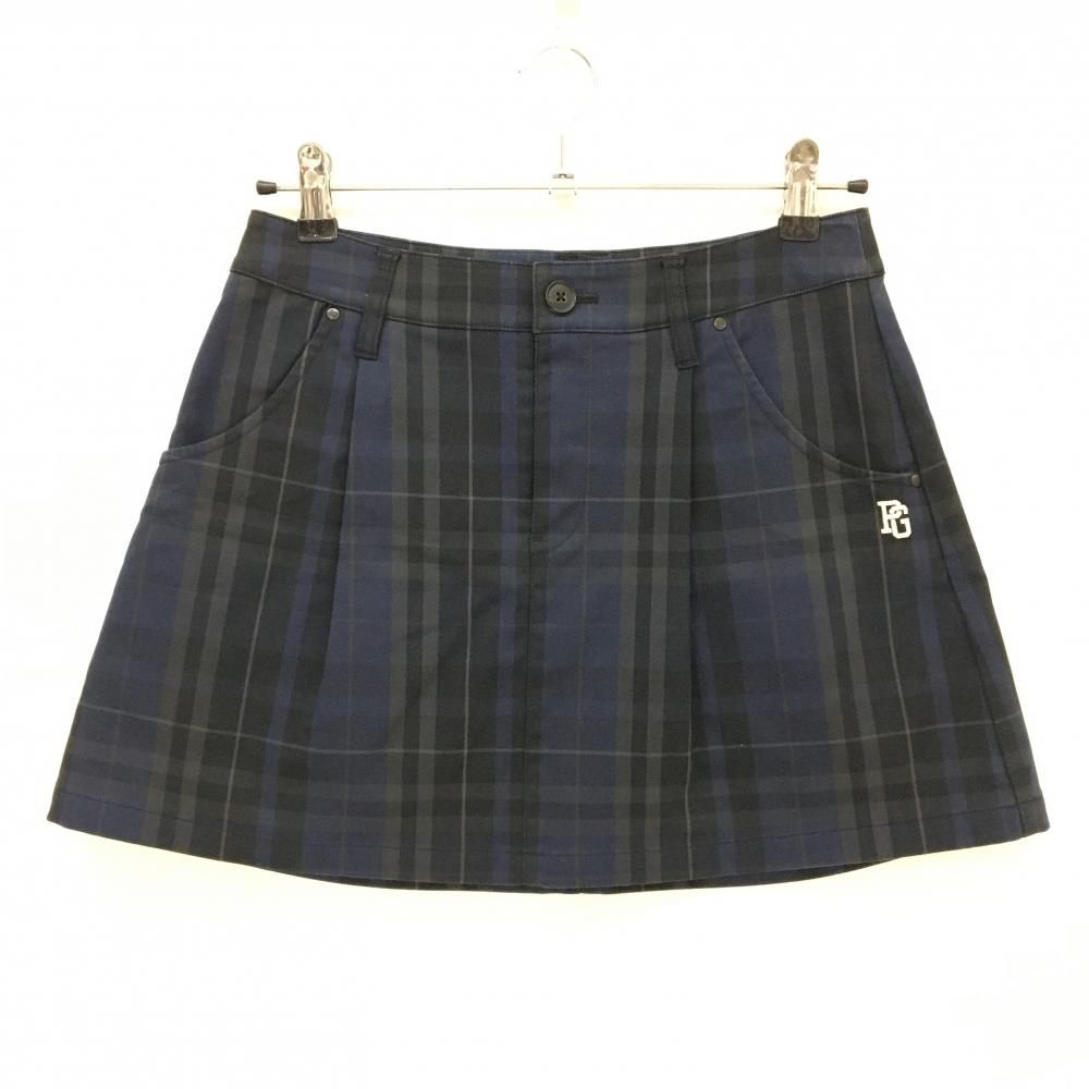 パーリーゲイツ 中綿スカート ピンク×白 裏微起毛 ロゴ刺しゅう