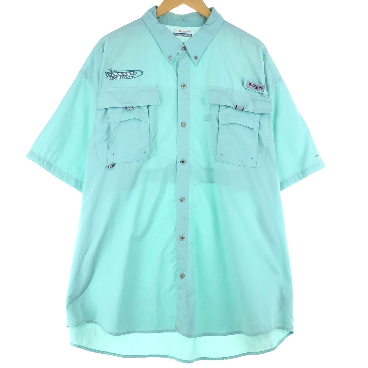 古着 コロンビア Columbia PFG OMNI-SHADE ボタンダウン 半袖