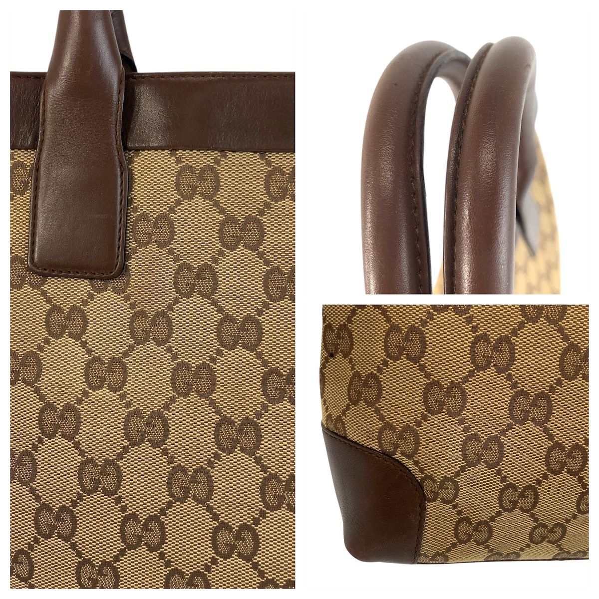 GUCCI グッチ ベージュ ブラウン GGキャンバス/レザー 002 1119 トート  