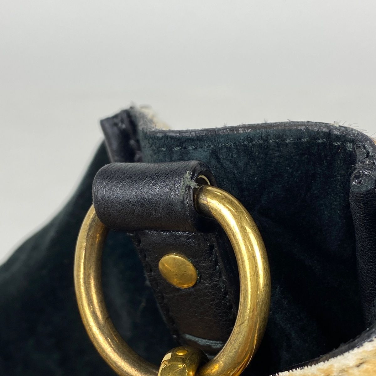 イヴ・サンローラン YVES SAINT LAURENT ロゴ トートバッグ レオパード 