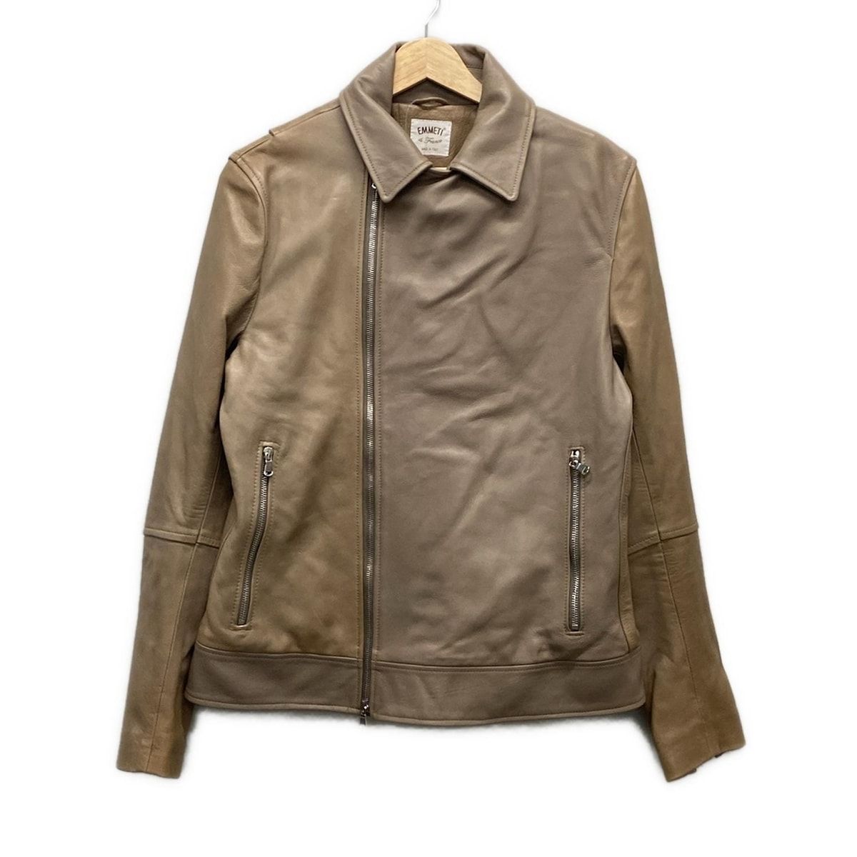 EMMETIシングルライダースジャケット サイズ46 EMMETI - 【サイズ54まで】H UOMO アッカ ウォモ ラムスキン
