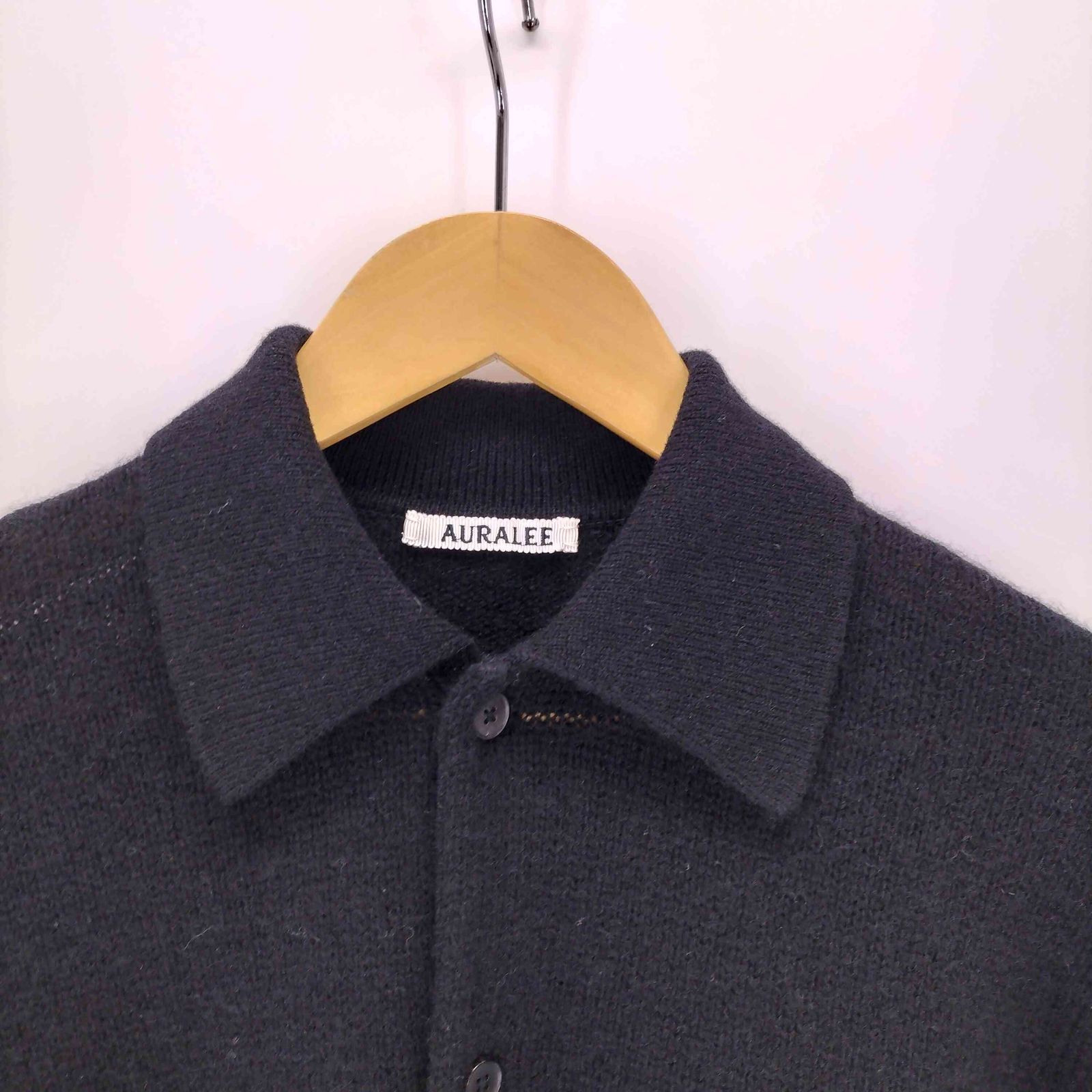 オーラリー AURALEE SHETLAND WOOL CASHMERE KNIT CARDIGAN メンズ JPN 