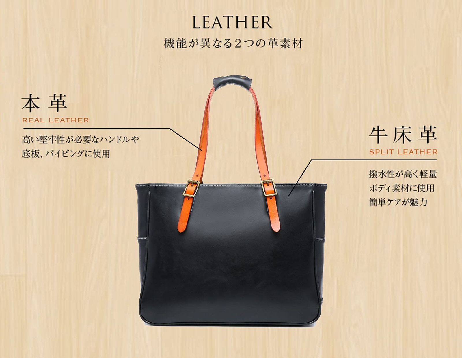 トートバック ショルダーバッグ バッグ 2way メンズ ビジネス 本革 革 ヌメ革 栃木レザーハンドメイド ファスナー a4 調節可 2色 SKLAD-KIRPICHA_RU