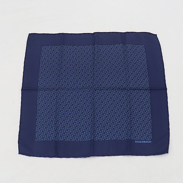 エルメス ネイビー プチカレ スカーフ ポケットチーフ ネッカチーフ