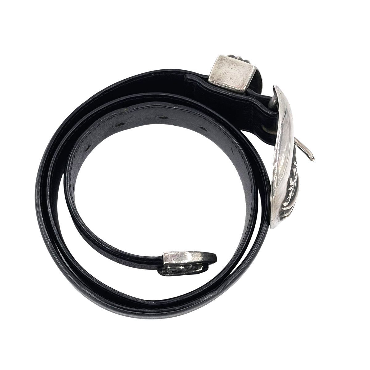 中古】 CHROME HEARTS クロムハーツ クラシック3PC レザーベルト