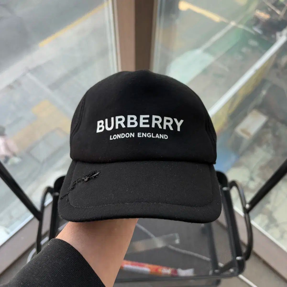 BURBERRY(バーバリー) 正規品 ロゴ メッシュ ボールキャップ XL やって  