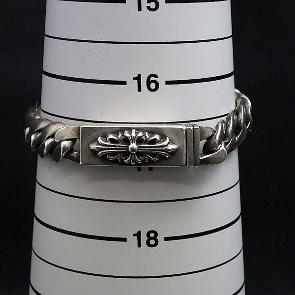 CHROME HEARTS 銀座店 クロムハーツ ベイビークラシック フローラルクロス IDブレス 20リンク メンズ シルバー SV925 100073 WWW_SHINETEETH_COM