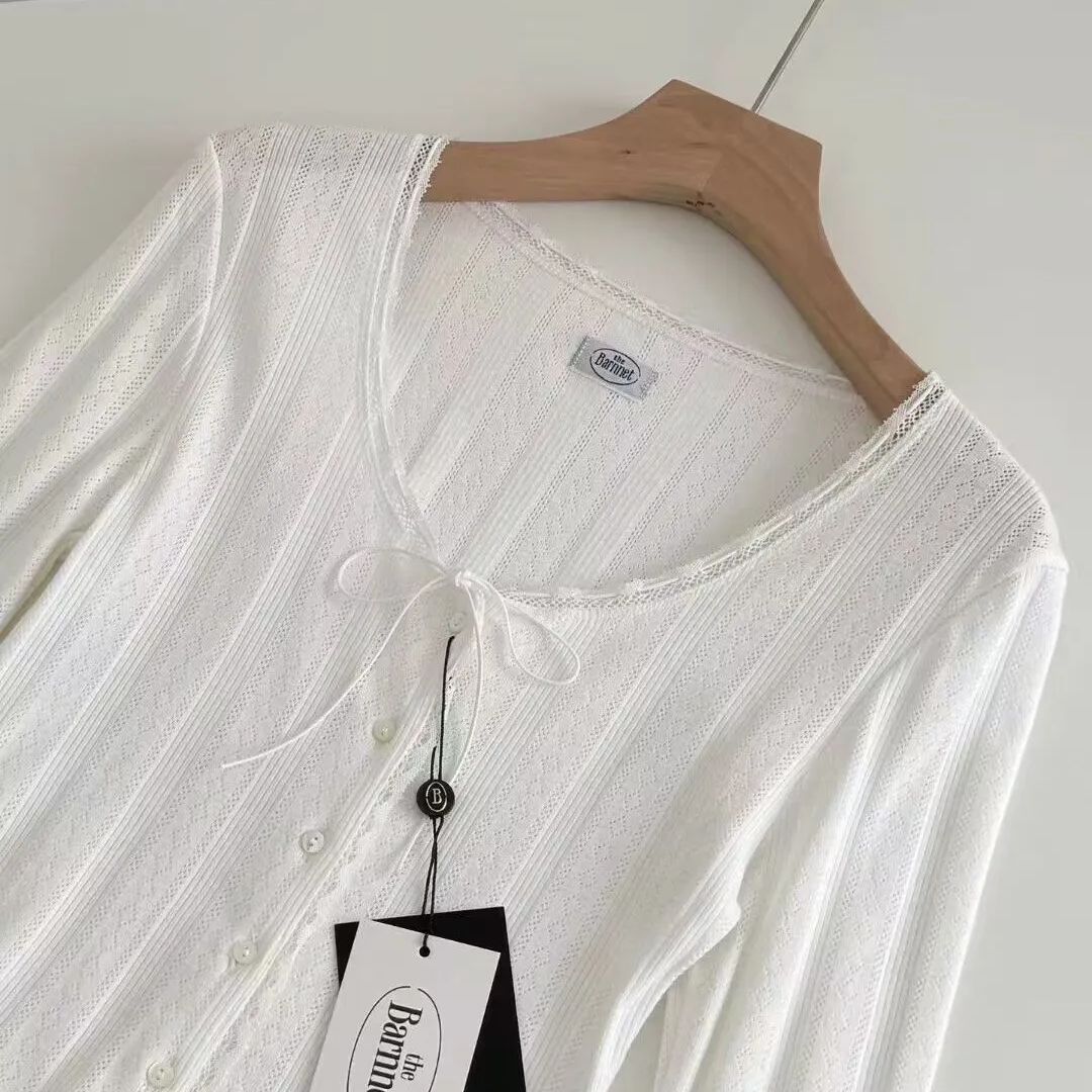 新品未使用 the barnnet ホワイト カーディガン - メルカリ 