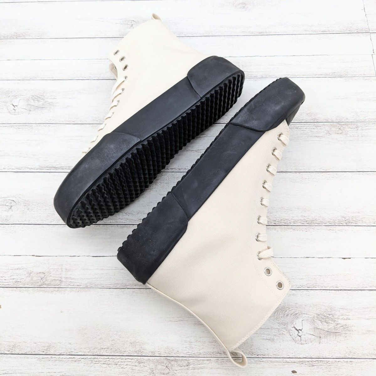 [Jil Sander] ハイトップ キャンバス スニーカー 未使用品 JIL SANDER ジルサンダー ハイカット キャンバス