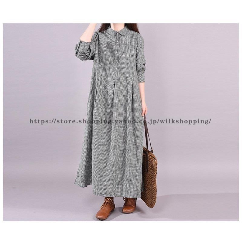 ワンピース 長袖 秋 ロングワンピース 秋 40代 レディース