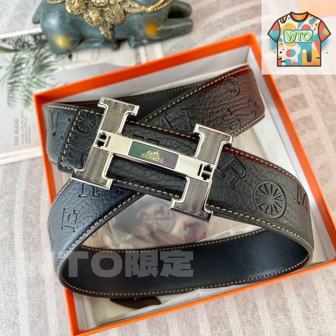 HERMES エルメス ロゴ柄 ベルト06-3 - メルカリ