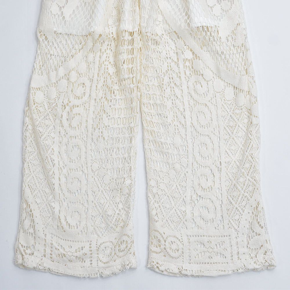 Remakeリメイク フラワーデザイン ラッセルレース ルーズシルエット  