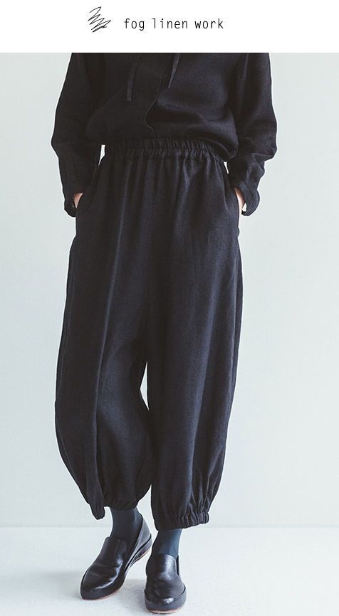 fog linen work フォグリネンワーク レウ゛ィ パンツ ブラック LEVI PANTS BLACK LWA605-17